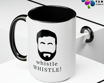 Whistle Roy Kent Mug: Lasso Design Accent Coffee Mug (11oz, 15oz)