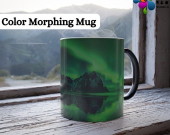 Aurora Borealis Color Changing Mug: Northern Lights, Alaska Gift