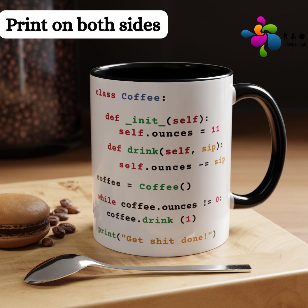Python Programmer Coder Engineer Accent Coffee Mug Gift, Developer Mug ...