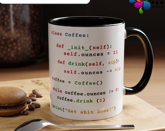 Python Programmer Coder Engineer Accent Coffee Mug Gift, Developer Mug, Tech Coffee Cup, Computer Programmer Gift, Software Engineer Present