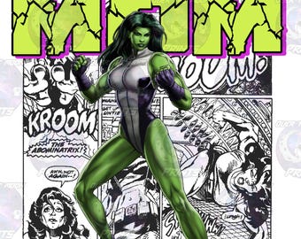She hulk mamá PNG 2 archivos fondo blanco y negro