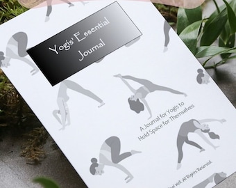 Yoga-Themed Digital Journal, Printable Journal, Downloadable Journal, Digital Daily Journal, 365+ Undated & Unlined Journal Pages