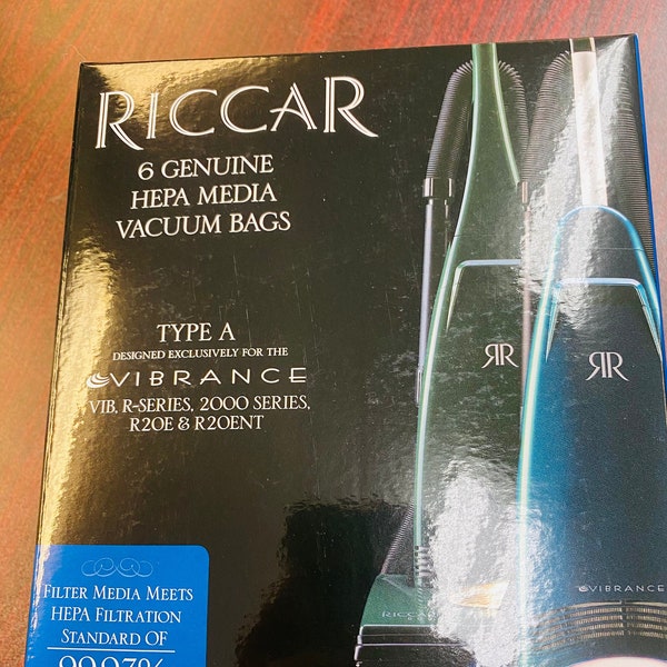 Riccar 6 Genuine Hepa Media Vacuum Bags Type A