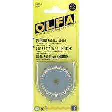 Olfa WAB45-1 Cutting Tool Replacement Wave Scallop Stainless Steel Spare Blade  45mm, for Circular Rotary & Pinking Cutter