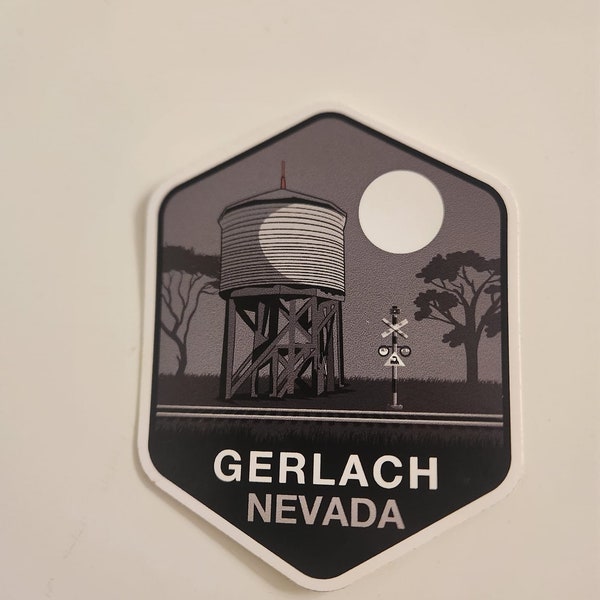 Gerlach Nevada Sticker Water Tower Car Bumper Sticker