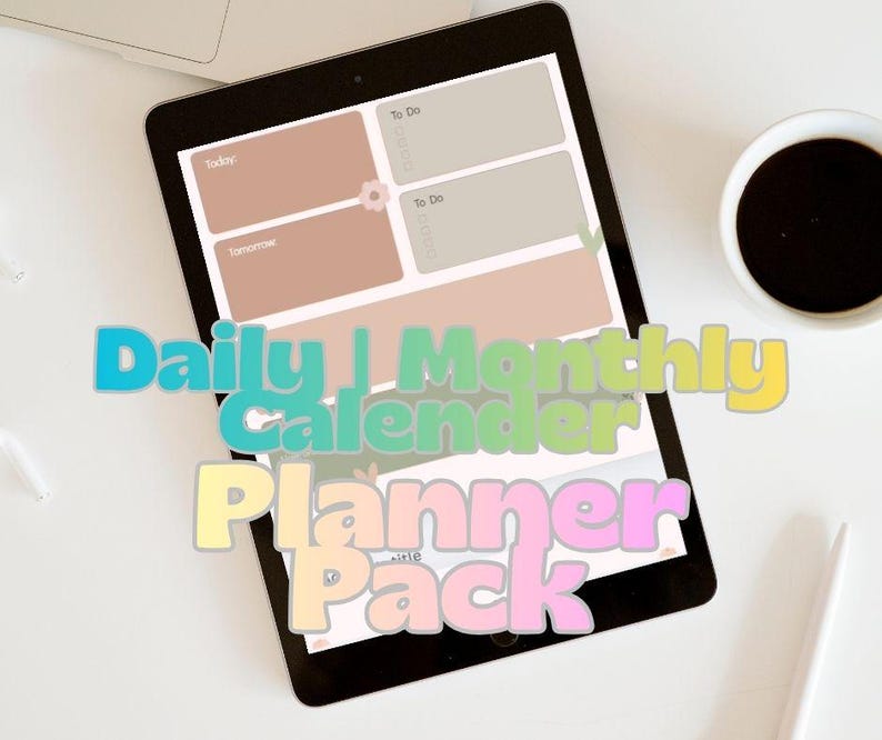 Daily, Weekly, Monthly Calendar & Planner Pack Templates Printable ...