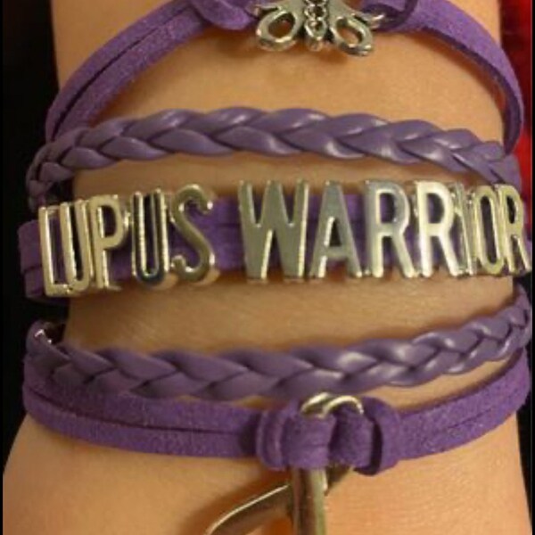 Purple Lupus Warrior Bracelet - Love Infinity - Charm