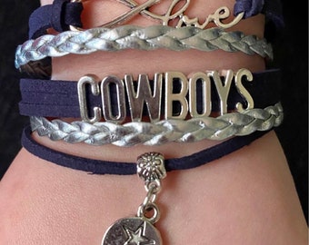 Dallas Cowboys Bracelet - Love Infinity - NFL - Football Fans Charm