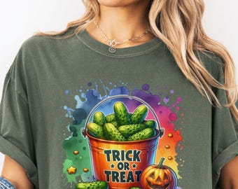 Comfort Colors® Pickle Shirt For Women, Pickle Shirt For Halloween, Funny Fall Pickle Tshirt, Foodie Shirt For Pickle Lover, Food Shirt
