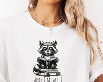 Comfort Colors® Funny Raccoon Lover Shirt, Raccoon Tee, Reading Shirt, Book Lover Tshirt, Funny Reading Gift, Spicy Books Tshirt, Smut Shirt