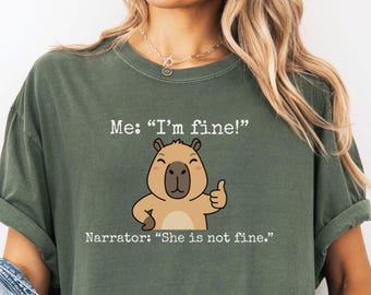 Unisex Comfort Colors® Funny Capybara Shirt, Sarcastic Shirt For Women, Funny Meme Tee