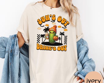 Comfort Colors® Summer Halloween Shirt, Funny Summer Tshirt, Halloween Pickle Shirt, Pickle Lover Tee, Pickle Shirt, Spooky Summer Tee