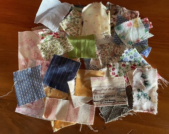 1 oz. Fabric Scrap Pack, Mixed Fabric Pieces for Junk Journaling