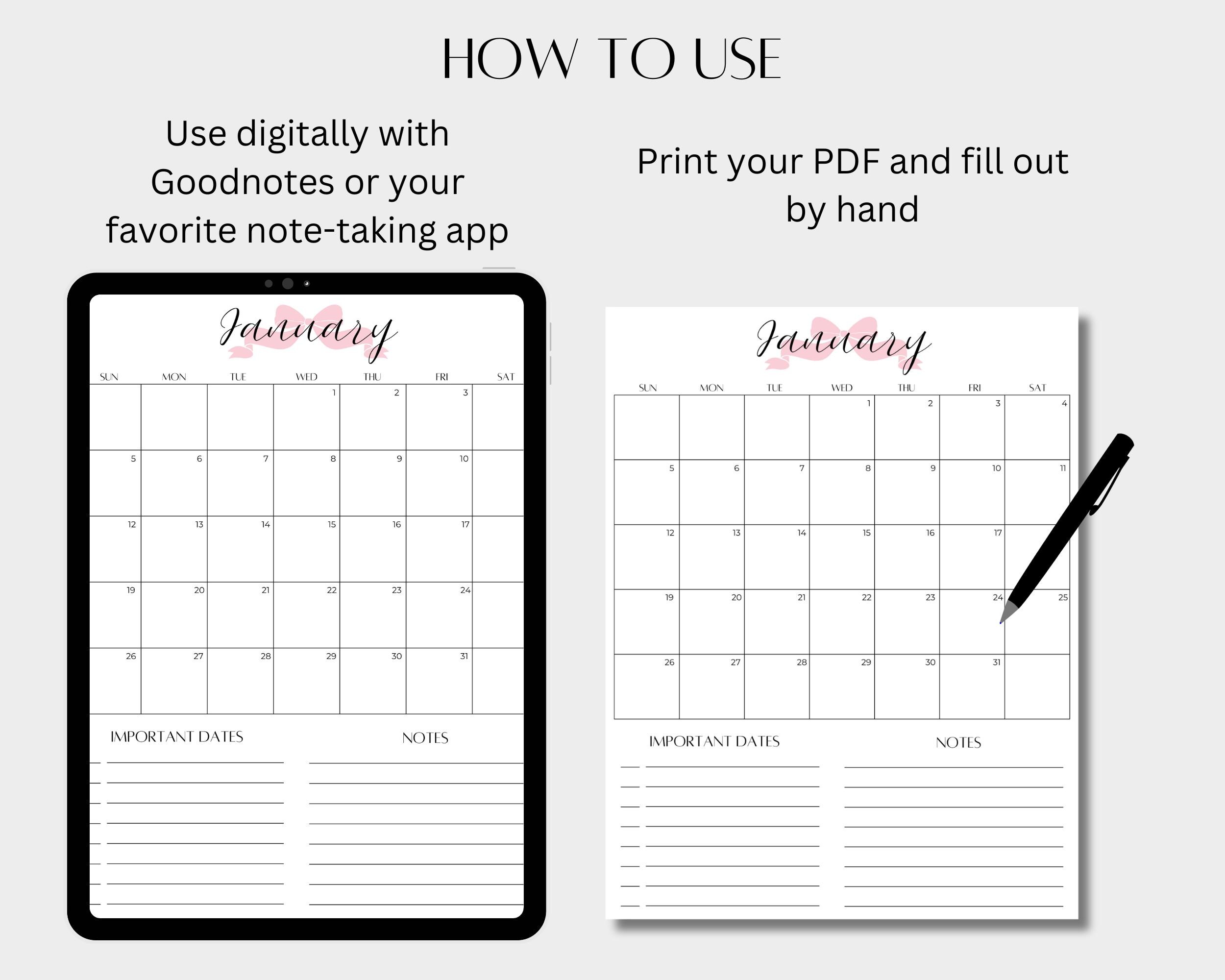 2025 Printable Calendars, 2025 Year at a Glance Calendar, 2025