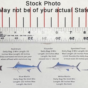 State Specific Freshwater Fish ID and Regulations Ruler Decals - Texas ...