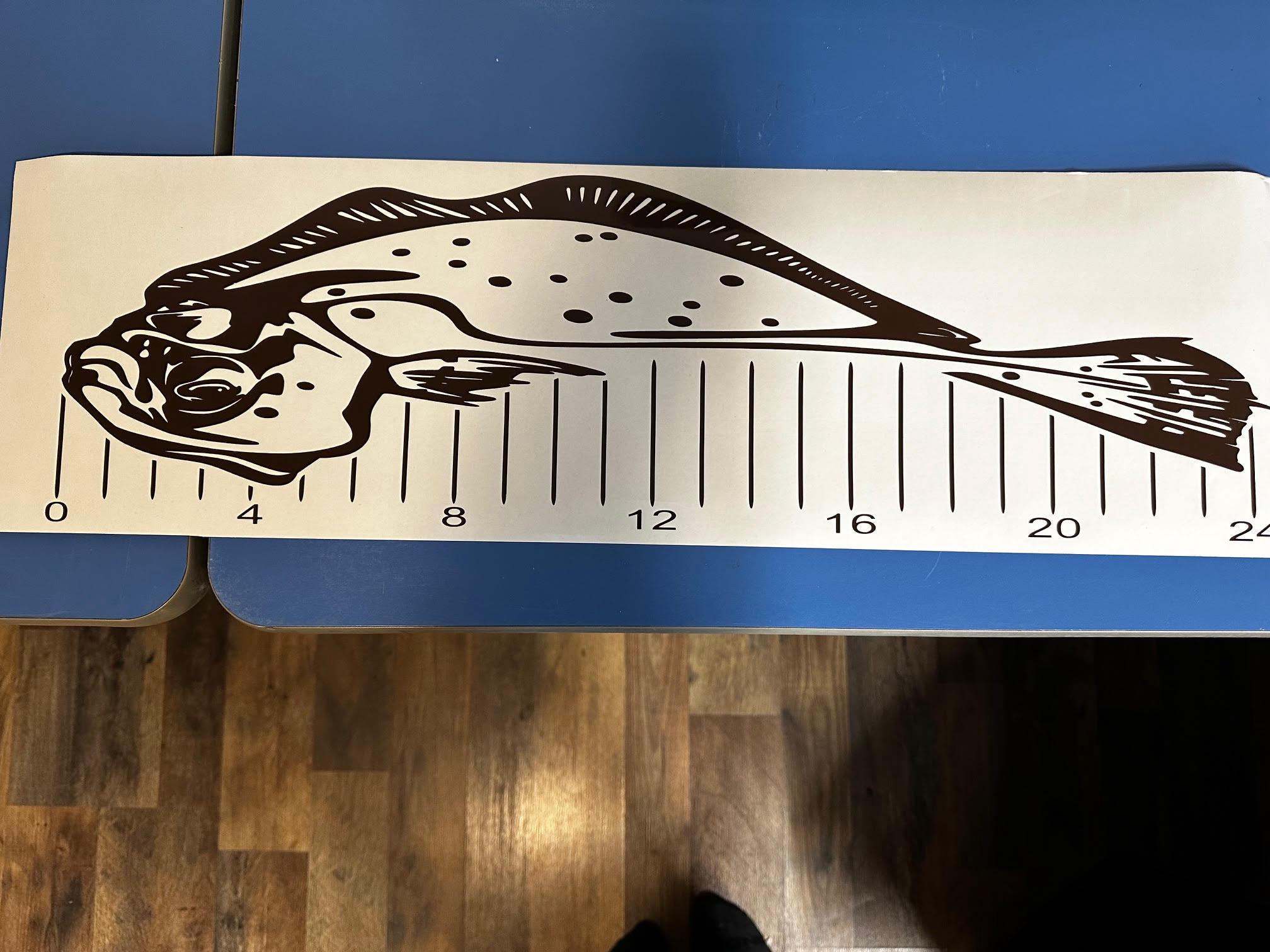 20 Inch Flounder Ruler SVG File, Boat Ruler, Fishing Ruler, Fish ...