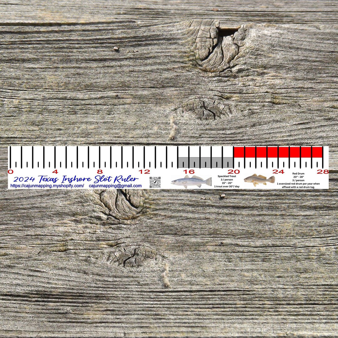 2024 Texas Inshore Fishing Slot Ruler Decal - Etsy