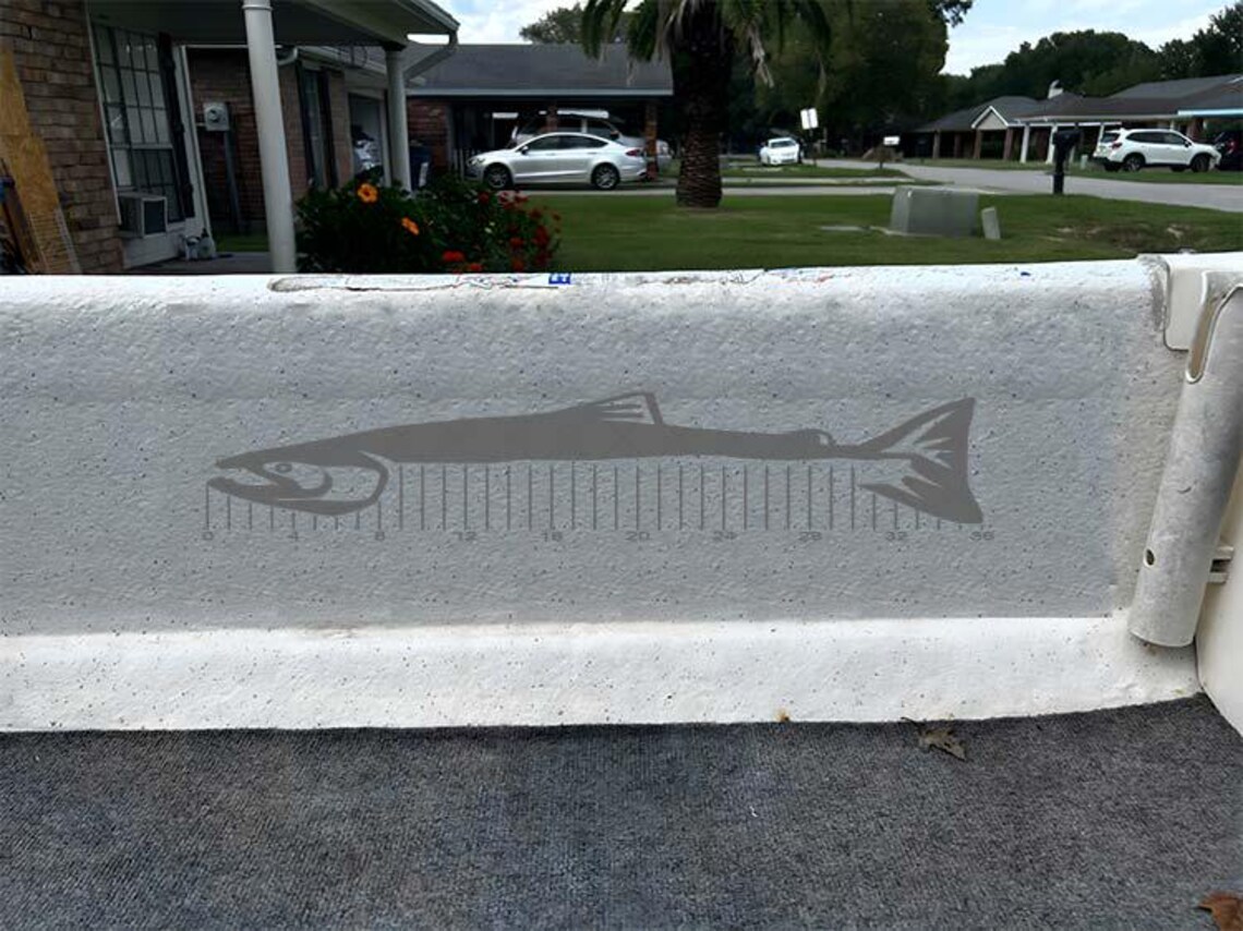 Salmon Fan Scale Ruler For Color 28 Inch Salmon Ruler SVG File, Boat Ruler, Fishing Ruler, Fish ...