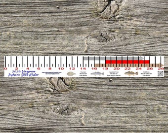 Virginia Inshore Fishing Slot Ruler Decal