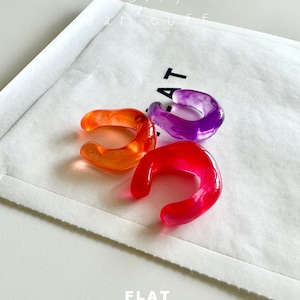 Beere Bold Acryl Ring Ohr Manschette Kollektion - Sommer Einzigartige Statement kein Piercing Conch Knorpel, lebendige nicht trüben Ohrringe, Geschenk für sie