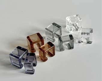 Acryl Eiswürfel Ohrmanschette - Kein Piercing, Minimalistisch