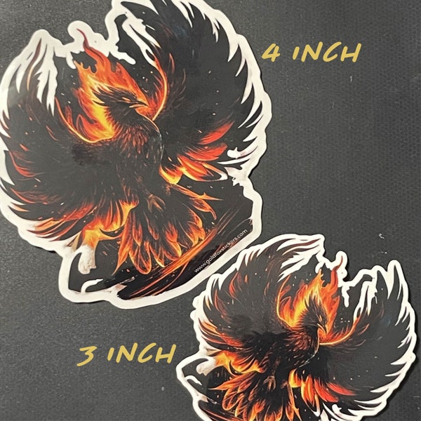 Phoenix Rising from the Ashes Vinyl Sticker