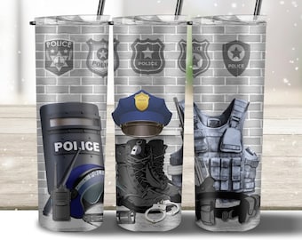 Police Officer Tumbler Wrap: Law Enforcement Gift (Digital File)