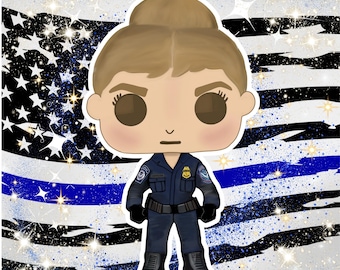 Female Border Patrol Agent Sticker: Waterproof Law Enforcement Decal