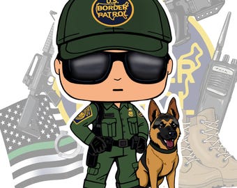 Border Patrol K-9 Sticker: Law Enforcement Vinyl Decal