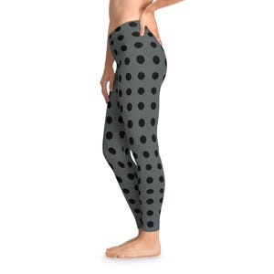 Stretchy Leggings Chic Polka Dot Activewear for Fitness & Dance, Comfortable Athleisure Pants for Everyday Wear
