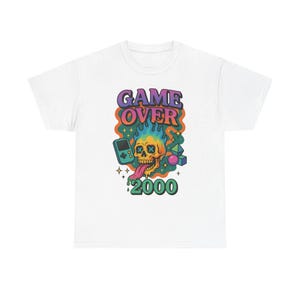 Retro Gamer Shirt Unisex Tee - Vintage 90s Game Over Graphic T-Shirt, Nostalgia Gaming Gift for Men & Women
