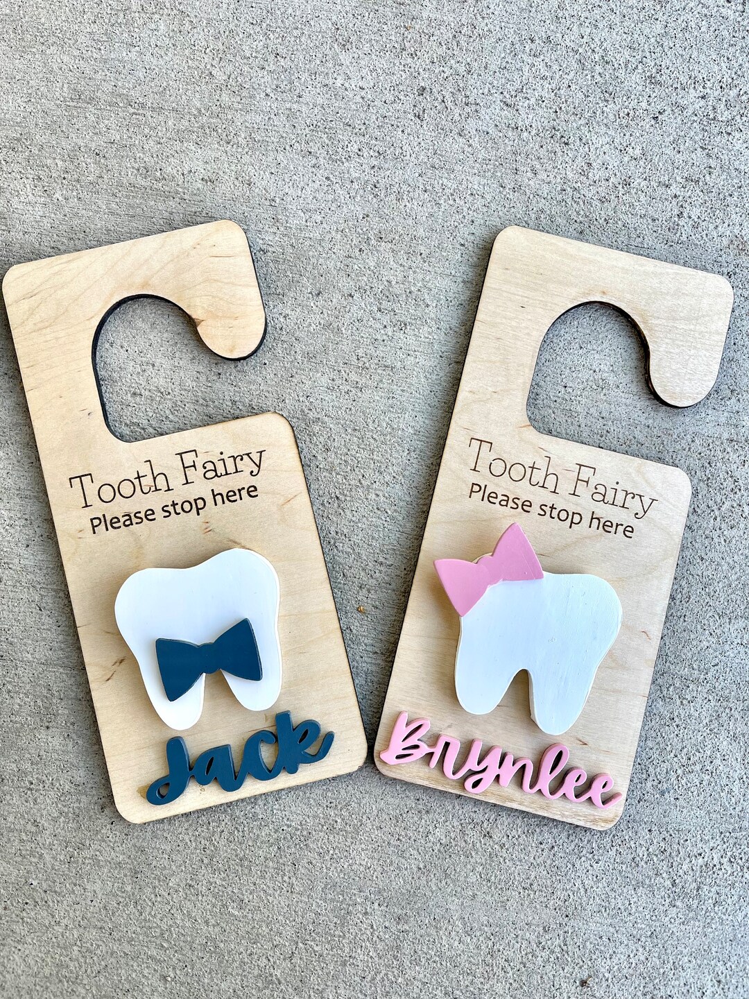 Personalized Tooth Fairy Door Hanger With Money Slot. Tooth Fairy Drop ...