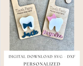 Digital Download Tooth Fairy Door Hanger. Tooth Fairy SVG. Door Hanger File. Tooth Fairy Laser File. Tooth Fairy Digital File.