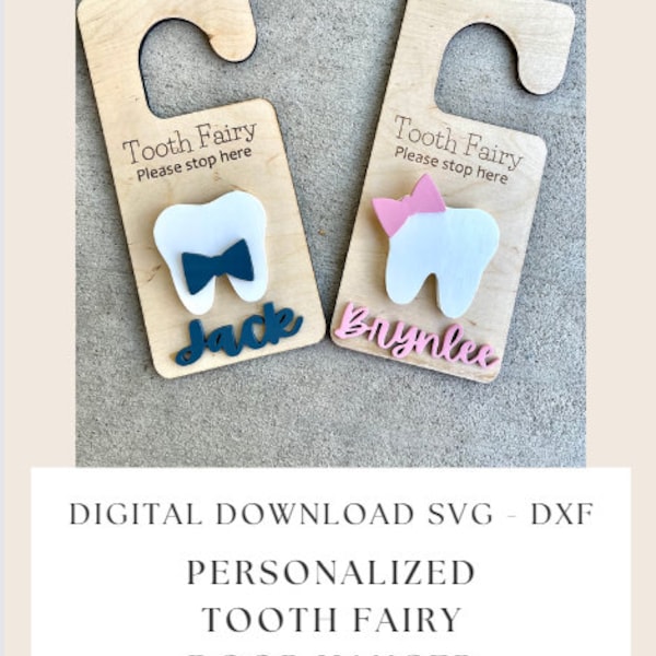 Digital Download Tooth Fairy Door Hanger. Tooth Fairy SVG. Door Hanger File. Tooth Fairy Laser File. Tooth Fairy Digital File.