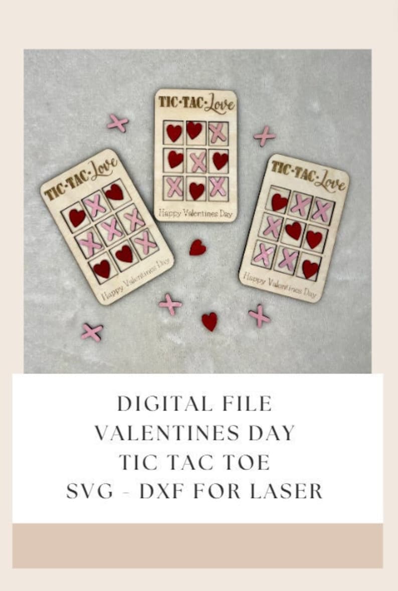 Digital Download - Valentines Day Tic Tac Toe Classroom Gift. SVG ...