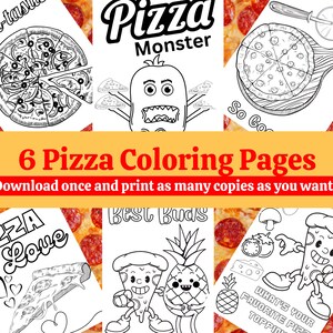 Printable Pizza Coloring Pages