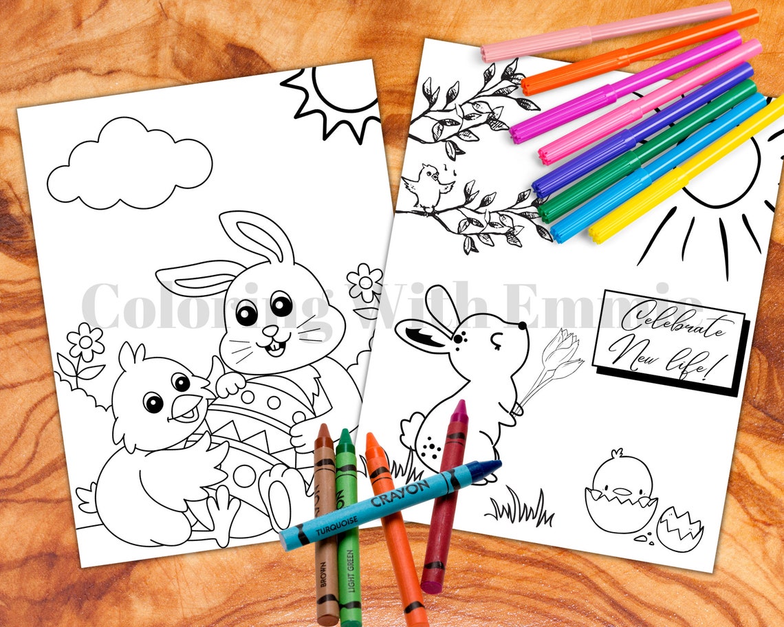 Easter Coloring Pages - Etsy