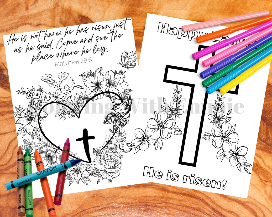 Easter Coloring Pages - Etsy