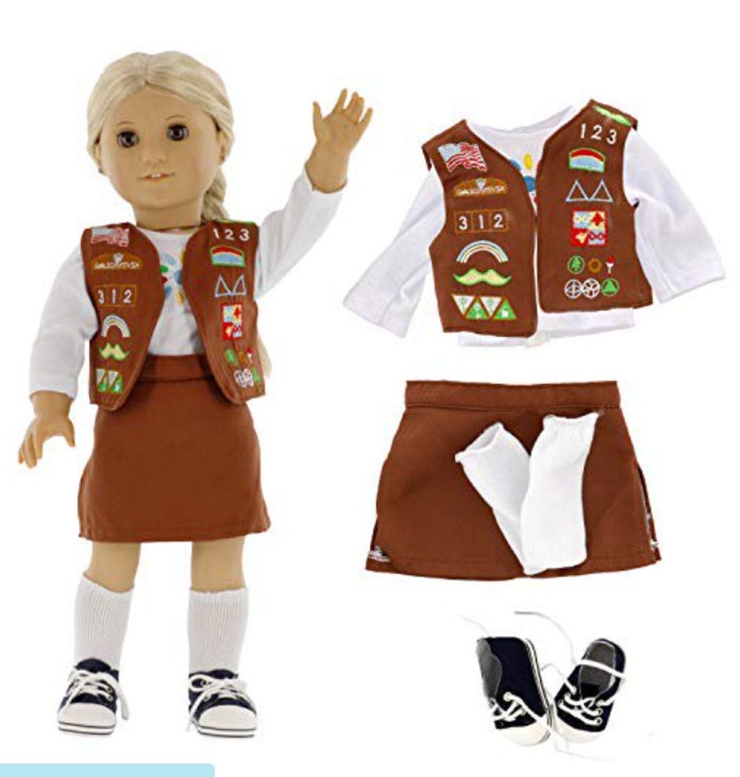 Dress Along Dolly Brownie Girl Scout Doll Outfit Premium Etsy
