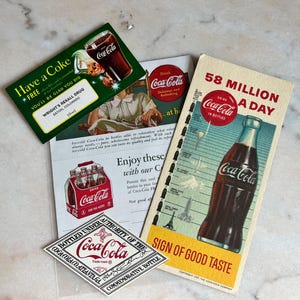 Vintage Coca Cola Ephemera Lot / Bündel zum Sammeln, Kunstprojekte, Scrapbooking