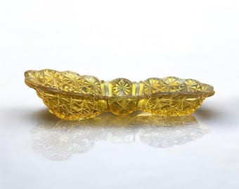 Antique Pressed Glass Spoon Rest Hobbs Brockunier & Co