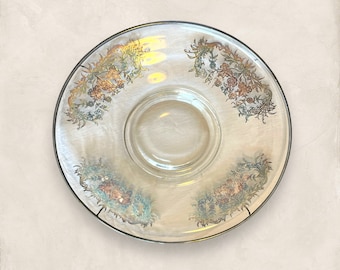 Decorative Glass Round Serving Dish
