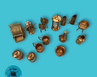 Vintage Brass Dollhouse Minitures