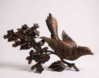 Mid Century Modern Gold Bird Wall Art: Dart Industries 1960s Decor