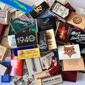 Vintage Hotel Matchbox Collection: Retro Pub & Restaurant Designs