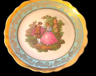 LIMOGES Vintage Courting Collector Plate