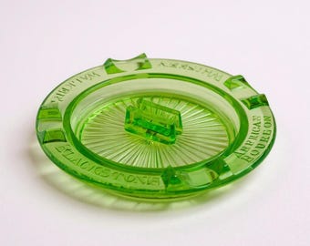 Uranium Glass Ashtray