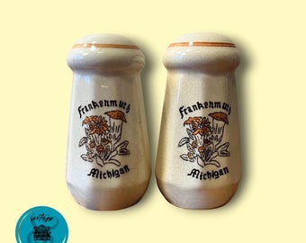 Vintage Frankenmuth Michigan Ceramic Salt and Pepper Shakers