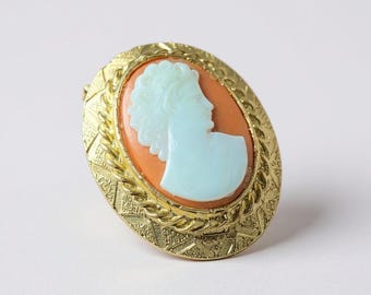 Vintage Cameo Scarf Pin