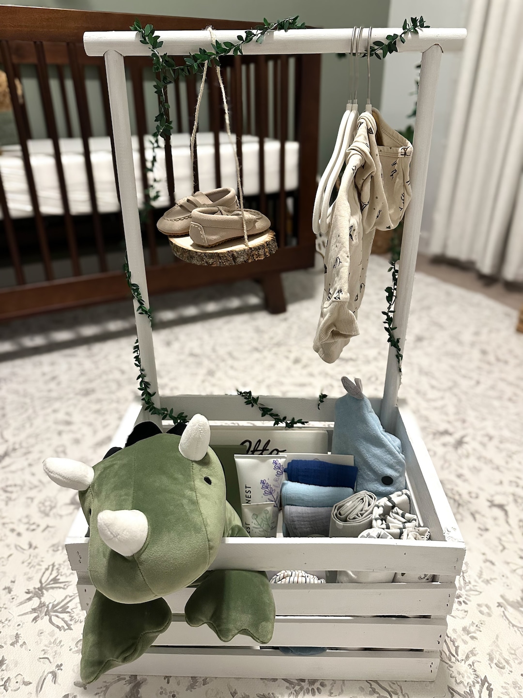 Baby Crate Custom Baby Closet Wooden Gift Crate Baby Shower Gift Wooden